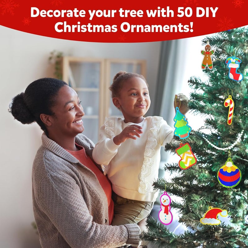 Skillmatics Foil Fun - Christmas Ornaments, Mess Free Art for Kids, Festive Holiday Craft Kits, DIY Decor Creative Activity, Gifts for Girls & Boys Ages 4, 5, 6, 7, 8, 9, and Up - Image 3